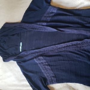 Maurices XL 3/4 Length Sleeve Hooded Open Sweater